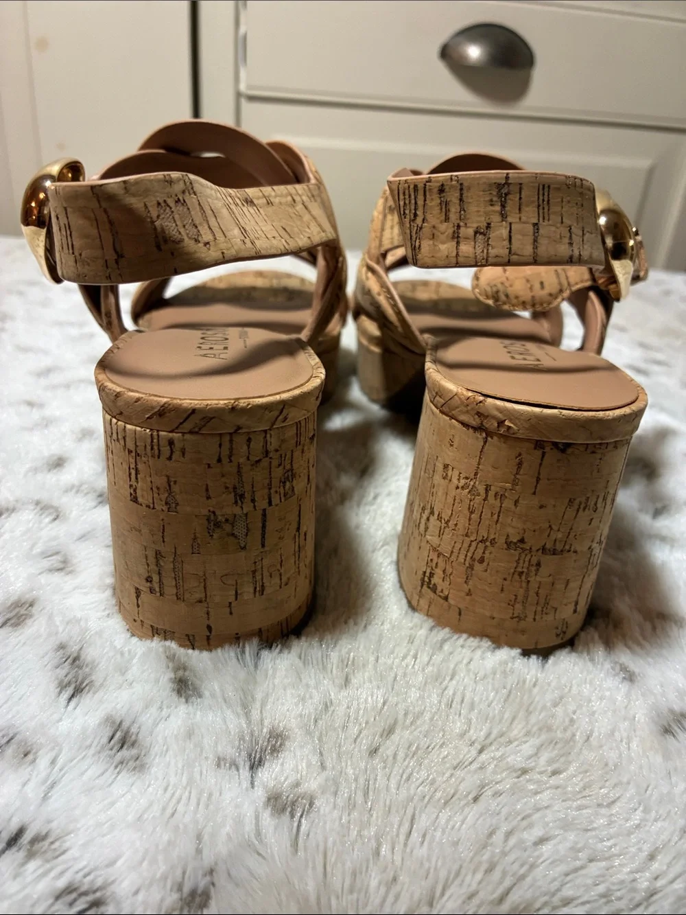 Aerosoles Camea Cork Platform Sandal Size 6.5 EUC